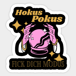 Hokus Pokus Fick dich Modus Sarkasmus Sticker